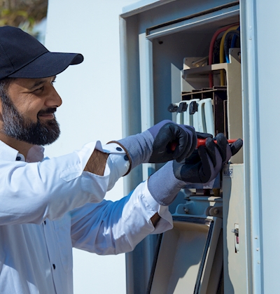 تركيب عداد الكهرباء