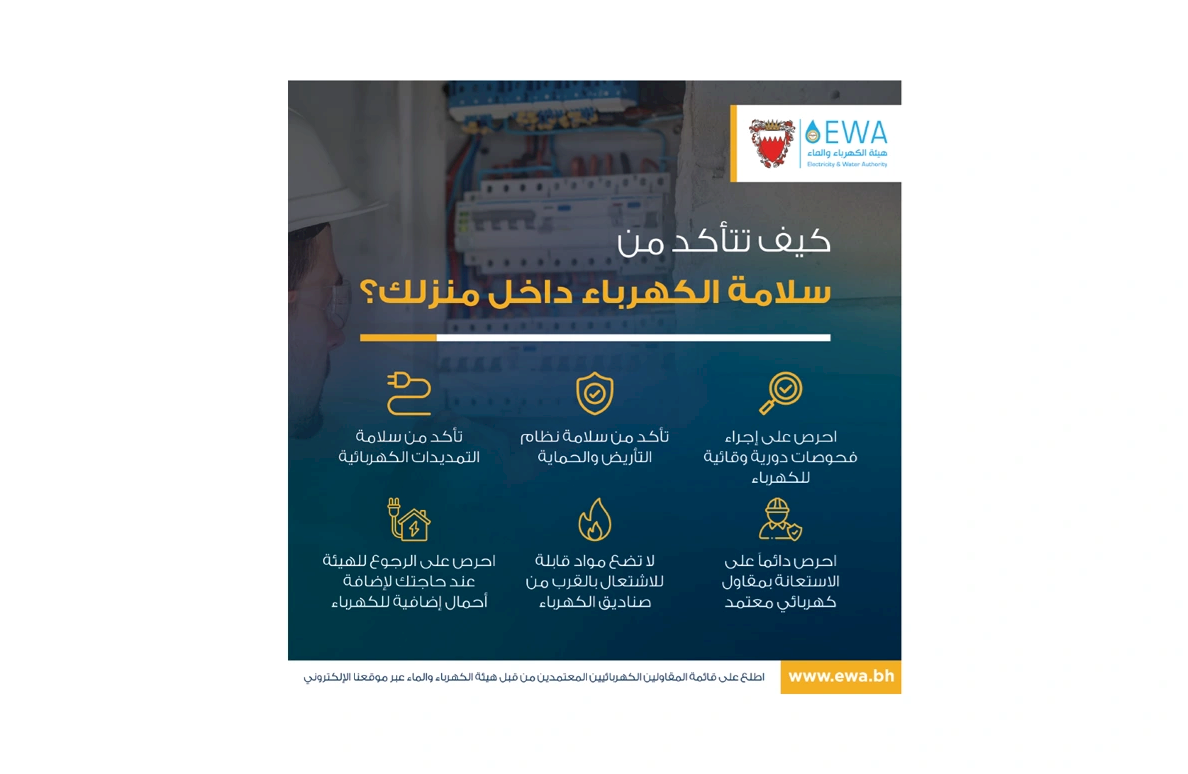 هيئة الكهرباء والماء تطلق حملة للتوعية بالاستخدام الآمن للكهرباء