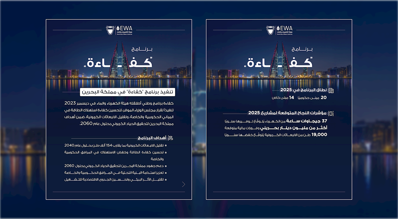 رئيس هيئة الكهرباء والماء يعلن بدء تنفيذ برنامج "كفاءة" ليشمل 20 مبنى حكوميًا و14 مبنى خاصًا خلال هذا العام